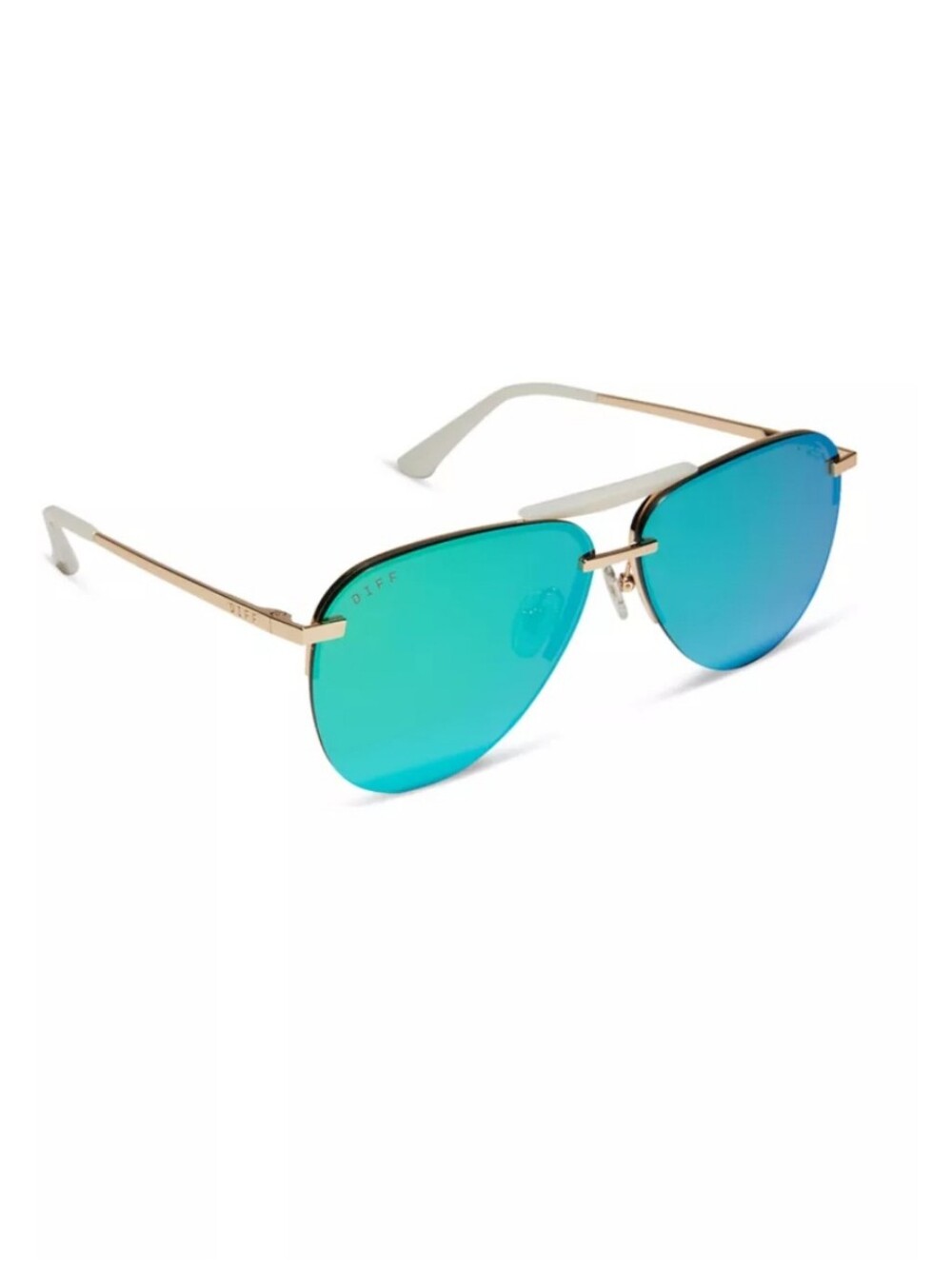 NIB! DIFF Eyewear, Tahoe, Brushed Gold Dew Drop Mirror Polarized, MSRP $134 - Picture 2 of 9